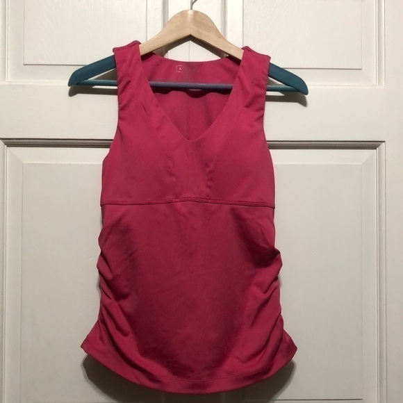 Athleta Empire V-Neck Tank Top With Self Bra Style 736639 Size 34B - Picture 1 of 4
